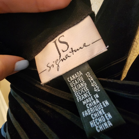 JS Signature Dressy Shirt Black Size 12 - Picture 6 of 9